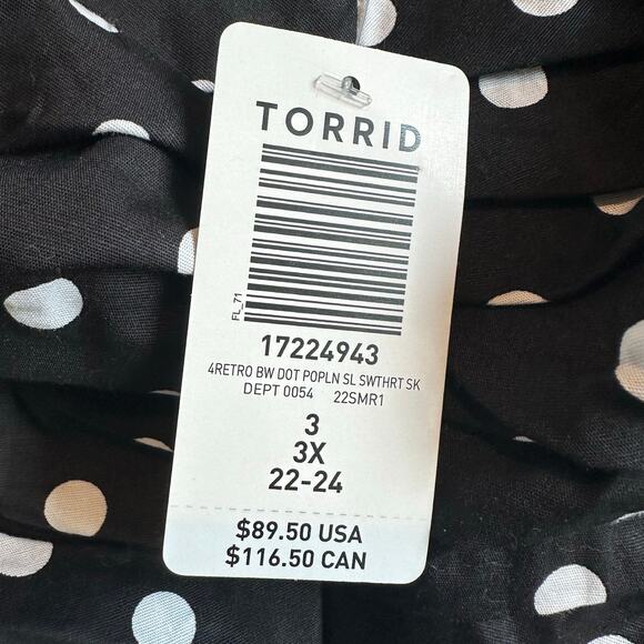 Torrid Retro Chic Polka Dot Sweetheart Dress NEW size 3 - Picture 5 of 13
